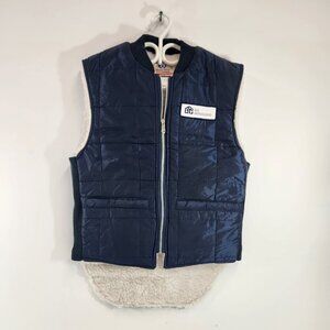 Vintage Marks Work Wearhouse Puffer Sherpa Vest Mens Small NWT